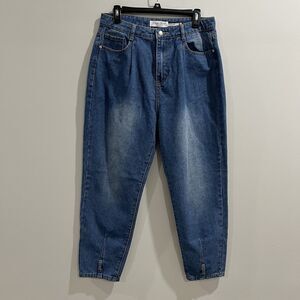 Denim Blvd Los Angeles Women Size 11‎ Mom Jeans Blue Inseam 26" High-Rise Denim